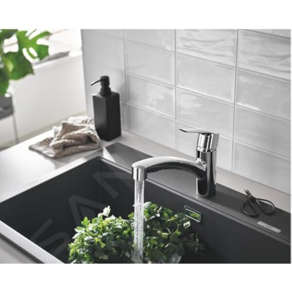 GROHE QUICKFIX Start Robinet de cuisine évier, douchette extractible, inverseur 2 jets, rotation 90°, installation et nettoyage facile, chromé, 30531001 (Import Allemagne) – Image 6