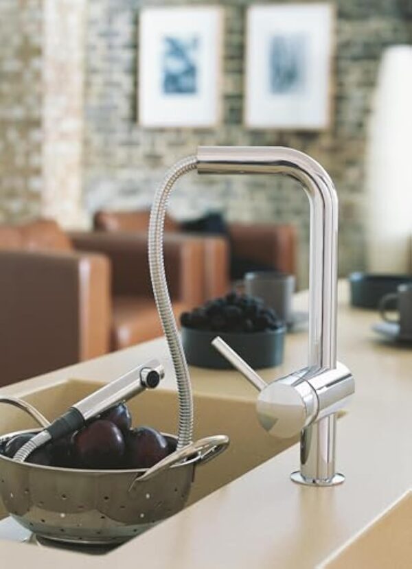 GROHE Robinet évier de cuisine Minta, mitigeur cuisine monocommande, robinet avec douchette extractible, installation rapide, chromé, 32168000 (Import Allemagne) – Image 3