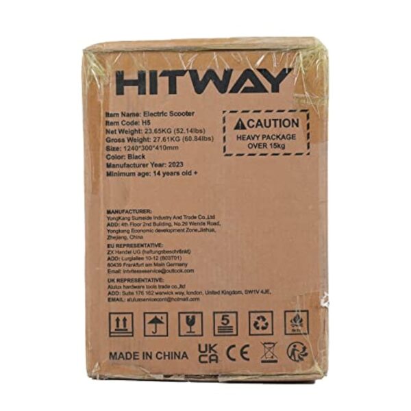 HITWAY Trottinette Électrique App Control, 10'' Scooter Electrique Pliable Adultes, E-Scooter avec Batterie 11,2AH/16,8AH, Moteur 800W, avec Clignotants,3 Modes de Vitesse, Vitesse Maximum 25KM/H – Image 10