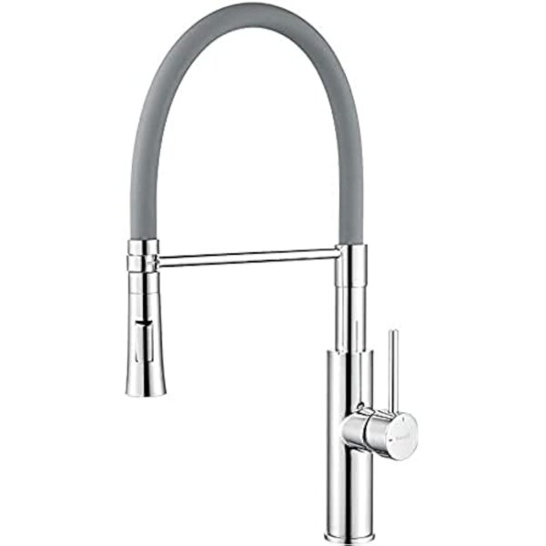 IBERGRIF M22115-9, Robinets de Cuisine Flexible, Mitigeur d'évier Pro avec Ducha Main, Gris/Argent – Image 2