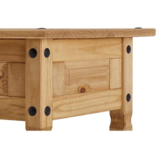IDIMEX Table Basse Esteban en pin Massif Style Mexicain avec 1 tiroir, Table de Salon en Bois teinté/ciré avec 4 Pieds – Image 6
