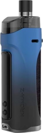 INNOKIN - Starter Kit Kroma Z 4,5ml - Cigarette Electronique Pod Mod - Puissance 6-40W - Batterie 1700 mA - Résistance 0,8 + 0,3 Ohm - 3 Drip Tips Inclus - Airflow MTL + RDL - Bleu Nuit sans nicotine