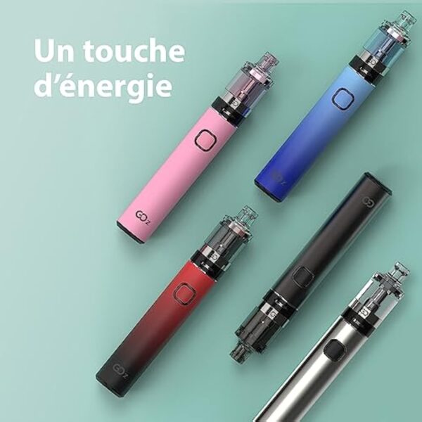 INNOKIN - Starter Kit GOz 2ml - Cigarette Electronique Tube - Puissance 13W - Batterie 1500 mA - Résistance Z Coil 1,6 Ohm - Airflow MTL - Noir - Sans nicotine – Image 7