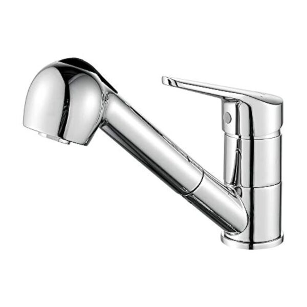 Ibergrif M14550, Mitigeur de Cuisine Extractible, Robinet de Cuisine avec Douchette, Mitigeur Evier Bec Bas, Robinet d'Évier de Cuisine Rotatif à 360°, Chromé, Argent – Image 2