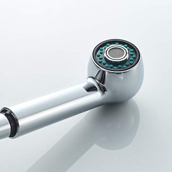 Ibergrif M14550, Mitigeur de Cuisine Extractible, Robinet de Cuisine avec Douchette, Mitigeur Evier Bec Bas, Robinet d'Évier de Cuisine Rotatif à 360°, Chromé, Argent – Image 9