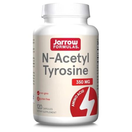 Jarrow Formulas, N-Acetyl-Tyrosin, avec Vitamine B6, Hautement Dosé, 120 Capsules, Testé en Laboratoire, Sans Gluten, Sans Soja, Sans OGM