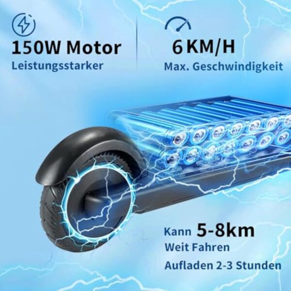 KHHK Trottinette électrique pour Enfants, avec lumière Arc-en-Ciel colorée, portée de 5 Miles, 150W E Scooter, Scooter électrique Pliable pour Enfants de 6-12 Ans – Image 6