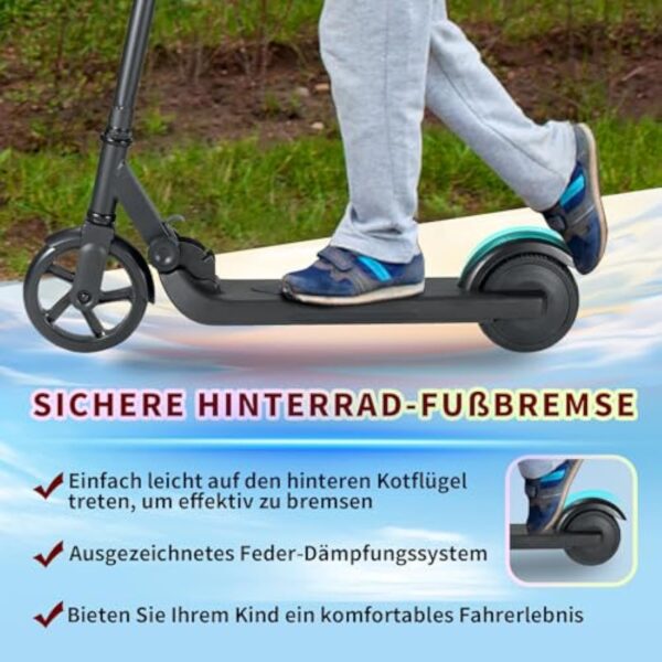 KHHK Trottinette électrique pour Enfants, avec lumière Arc-en-Ciel colorée, portée de 5 Miles, 150W E Scooter, Scooter électrique Pliable pour Enfants de 6-12 Ans – Image 8