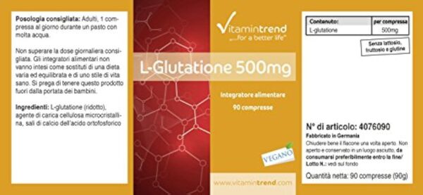 L-Glutathion 500mg - Réduit - 90 comprimés - Végan | Vitamintrend® – Image 7