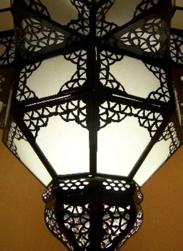 Lampe Suspension Luminaire Marocaine Noha E27 Douille | Plafonnier Lustre de Salon marocain Oriental | Lanterne électrique Indienne Vintage Design décoration de Maison Orientale Arabe – Image 4