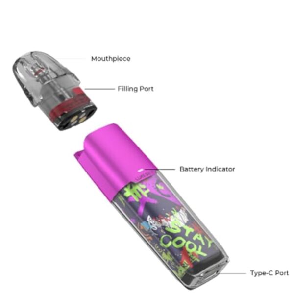 Luxe Q2 SE Kit | Vaporisateur Vaporesso LUXE Q2 SE Kit - Batterie 1000mAh intégrée avec 3ml LUXE Q Cartridge 0.8ohm Mesh Pod Cigarette électronique Vaporisateur Sans Nicotine Sans Liquide – Image 3