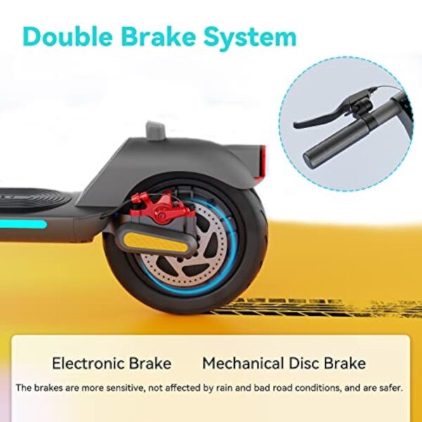 M MEGAWHEELS Trottinette Électrique Adulte, Autonomie 30-35KM, Vitesse Maximale 25KM/H, 9" Pneus, Moteur 350 W, Charge maximale 120KG, APP Contrôle, Pliable et Portable – Image 8