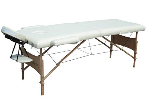 Mobiclinic, Table de masage Pliante, CM-01 Light, 186x60 cm, Lit de Massage, Marque européenne, Appui-tête, Hauteur réglable, Portable, Bois, Massage, Portable, Jusqu'à 250 kg, Crème – Image 2