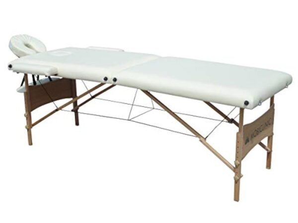 Mobiclinic, Table de masage Pliante, CM-01 Light, 186x60 cm, Lit de Massage, Marque européenne, Appui-tête, Hauteur réglable, Portable, Bois, Massage, Portable, Jusqu'à 250 kg, Crème – Image 5