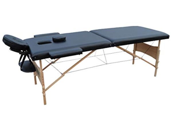 Mobiclinic, Table de Massage Pliante, Mod. CM-01 Light, Marque européenne, Table de Massage Professionnelle, Portable, Réglable en hauteur, Appui-tête, Bois, 186x60 cm, Noir – Image 6