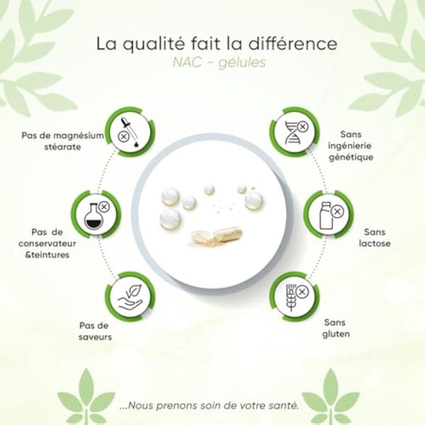 NAC - N-Acetyl-Cysteine – 365 gélules – Pour 12 Mois - Pilulier inclus - Hautement dosé - Vegan - Qualité supérieure – Antioxydant & Détoxifiant – Made in Germany – Image 7