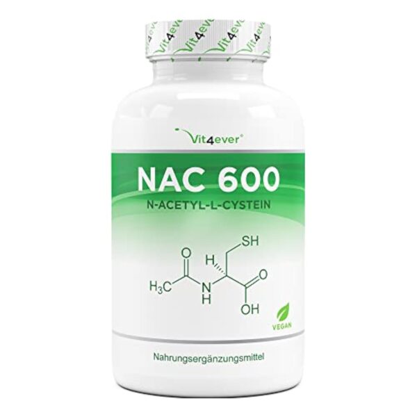 NAC - N-acétyl L-cystéine 180 gélules de 600 mg chacune - 6 mois d'approvisionnement - Végétalien - Haute dose - Qualité Premium – Image 2