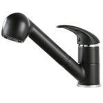 Namuoto Robinet de Cuisine Douchette Extractible, 2 Modes de PulvéRisation Mitigeur Cuisine, Robinet Cuisine peut Pivotant à 360°, Noir Mat