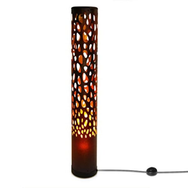 Navaris Lampadaire LED Effet Flamme 3W - Lampe sur Pied LED 80 cm Imitation Feu - Lampe Design à Poser pour Salon Intérieur - Ampoule E14 Incluse