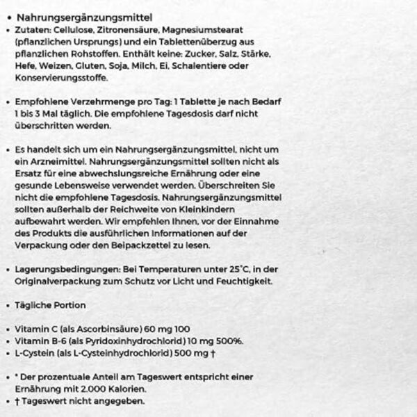 Now 500 mg L-Cystéine 100 Comprimés – Image 3