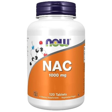 Now Foods, NAC (N-Acetyl Cysteine), 1.000mg, 5 Jours de Réserve, Complément Alimentaire, 120 Comprimés végétaliens, Testé en Laboratoire, Sans Soja, Sans Gluten, Végétalien