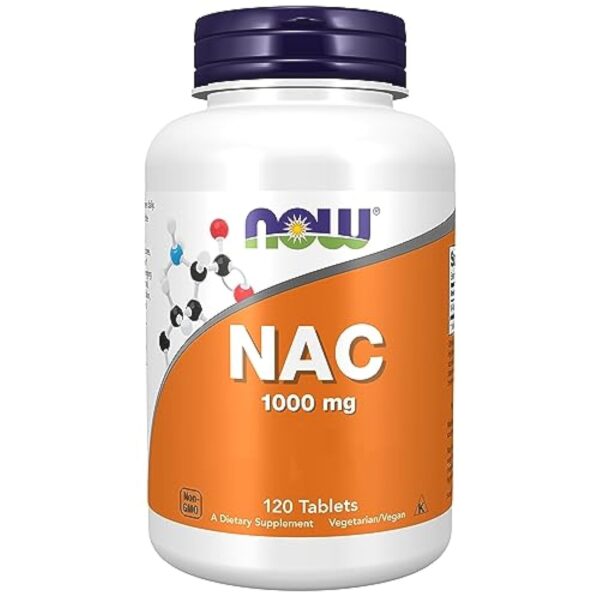 Now Foods, NAC (N-Acetyl Cysteine), 1.000mg, 5 Jours de Réserve, Complément Alimentaire, 120 Comprimés végétaliens, Testé en Laboratoire, Sans Soja, Sans Gluten, Végétalien – Image 2