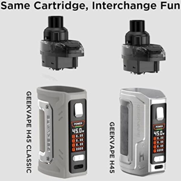 Original Geekvape H45 Classic kit [AEGIS HERO 3 Pod Kit ]Batterie intégrée 1400mah 45W Pod Fit B Series Coil Electronic Cigarette Vaporizer No Nicotine – Image 6