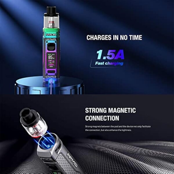 Original SMOK RPM 85 Kit 3000mAh Battery 85W / RPM 100 Kit 100W MOD Pod FIt 18650/21700 6ml Cartridge Electronic Cigarette Vape sans nicotine ni de tabac – Image 8