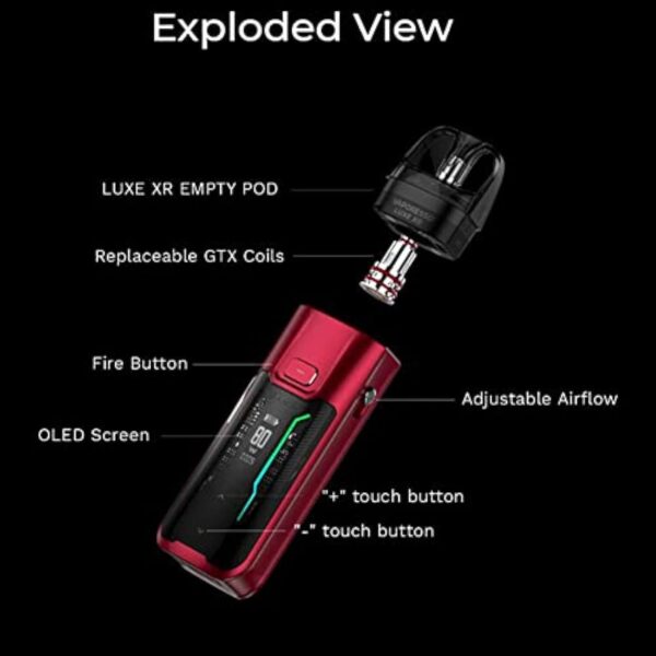 Original Vaporesso LUXE XR Max Kit Vape 80W 2800mAh Battery 5ml fit LUXE X/XR Pod MTL to DTL Vaping E Cigarette Vaporizer No Nicotine – Image 4