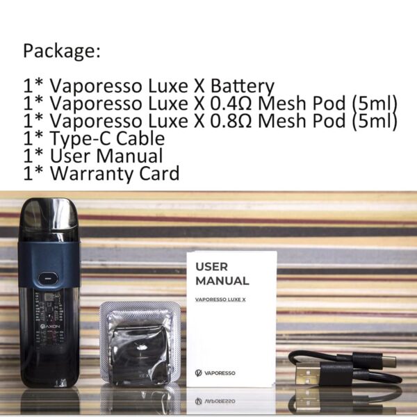 Original Vaporesso | 40W 5ml Pod System Kit Built in 1500mAh Battery DTL MTL Vaping with Luxe X pod No Nicotine – Image 8