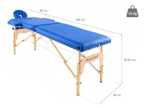 QUIRUMED Table Pliante Massage en Bois Easy 186 x 66 cm Violet – Image 3