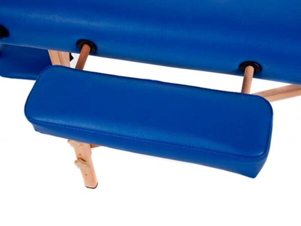 QUIRUMED Table de Massage Pliable en Bois Easy, Couleur Bleue, 186 x 66 cm, Table de Massage, Massage physiothérapie, Similicuir tête articulée, Hauteur réglable, 2 Corps – Image 4