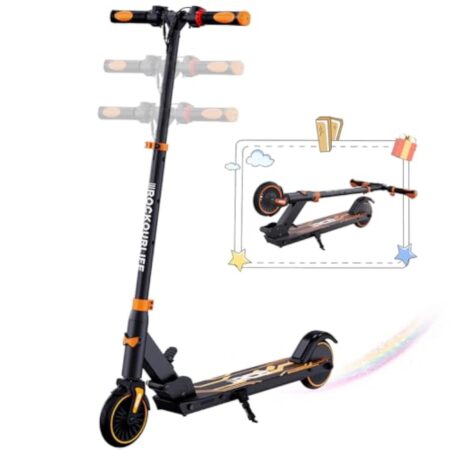 RCB TECH E-Scooter Enfants (8-12-16 Ans) - Trottinette électrique Pliable pour Enfants - Autonomie Max 16 KM - Max 20 KM/H - Cadeau pour Enfants et Adolescents