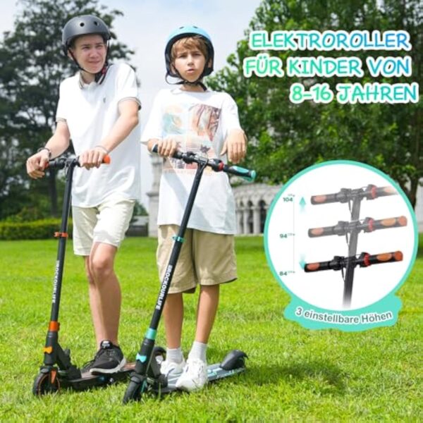 RCB TECH E-Scooter Enfants (8-12-16 Ans) - Trottinette électrique Pliable pour Enfants - Autonomie Max 16 KM - Max 20 KM/H - Cadeau pour Enfants et Adolescents – Image 5