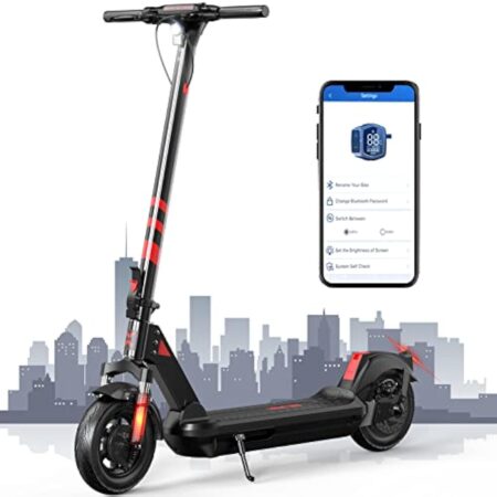 RCB Trottinette électrique 500W Adulte 10 Pouces, Batterie capacité 11.4AH,32KM-Kilométrage Maximum, avec APP et Double système d'absorption des Chocs,Charge Max 150KG