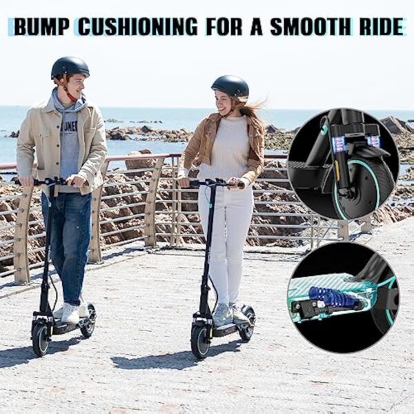 RCB Trottinette Électrique,Jusqu'à 25 km/h,Connexion APP,Pneus Solides,Freinage Mécanique,Écran LED,Supporte 120/150kg,Électrique Scooter avec Absorption des Chocs,Cadeau pour Adultes et Adolescents – Image 3