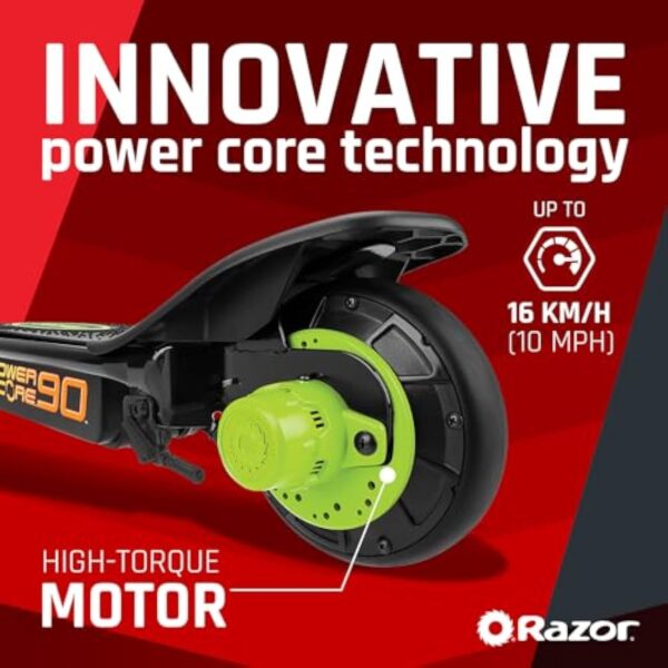 Razor Children's - Green Razor Powercore E90 Scooter, Green, M UK – Image 3