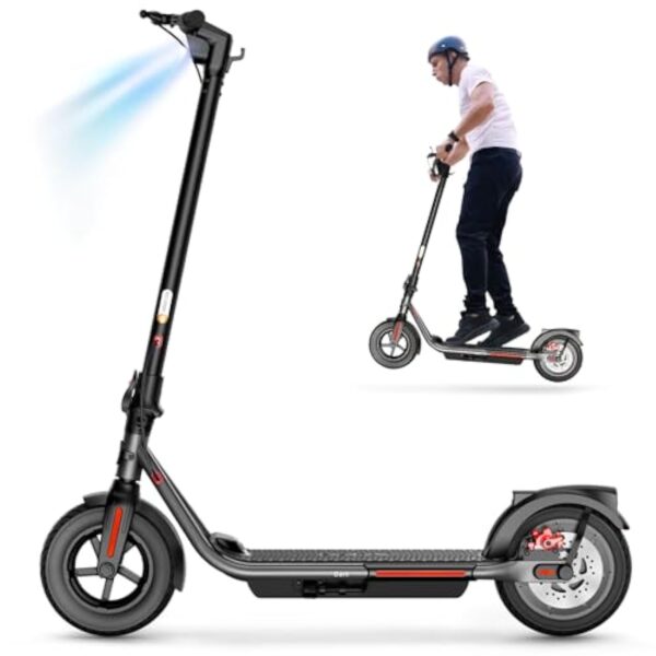 SISIGAD électrique Scooter Pliable pour Adultes, Puissance de crête 500W, 32 km/7.8Ah Or 48km/10.4AH Range, 10inch E Scooter LED Display with App and Dual Brake System – Image 2