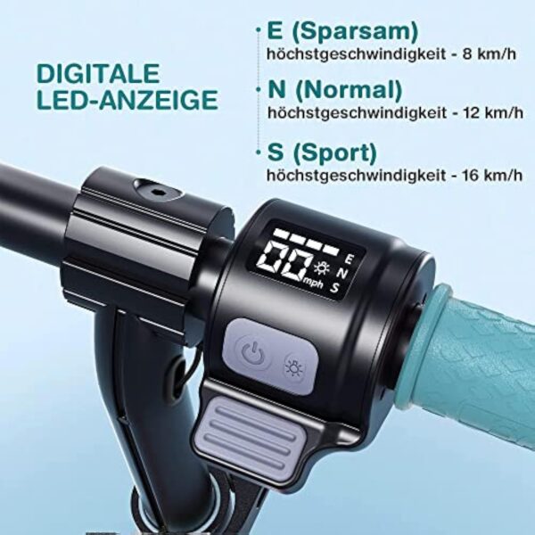 SmooSat E9 Pro Trottinette électrique pour Enfant de 8 à 12 Ans, Lumières Arc-en-Ciel Colorées, Autonomie de 8 km, Affichage LED, Vitesse et Hauteur Réglables, Pliable Trottinette pour Enfants – Image 4