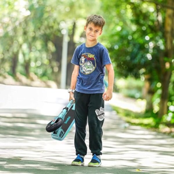 SmooSat E9 Pro Trottinette électrique pour Enfant de 8 à 12 Ans, Lumières Arc-en-Ciel Colorées, Autonomie de 8 km, Affichage LED, Vitesse et Hauteur Réglables, Pliable Trottinette pour Enfants – Image 8