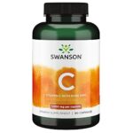 Swanson, C-1000, Vitamine C (Acide Ascorbique), 1000mg, avec Églantier, 90 Capsules, Hautement Dosé, Testé en Laboratoire, Sans Soja, Sans Gluten, Sans OGM