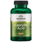 Swanson, Caprylic Acid (Acide Caprylique), 600mg, 60 Capsules molles, Fortement Dosé, Testé en Laboratoire, Sans Soja, Sans Gluten, Sans OGM