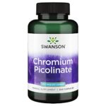 Swanson, Chromium Picolinate (Picolinate de Chrome), 200mcg, Hautement Dosé, 200 Capsules, Testé en Laboratoire, Sans Soja, Sans Gluten, Sans OGM