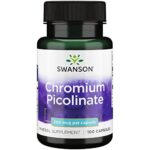 Swanson, Chromium Picolinate (Picolinate de Chrome), 200mcg, Hautement Dosé, 100 Capsules, Testé en Laboratoire, Sans Soja, Sans Gluten, Sans OGM