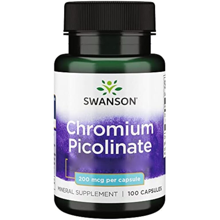 Swanson, Chromium Picolinate (Picolinate de Chrome), 200mcg, Hautement Dosé, 100 Capsules, Testé en Laboratoire, Sans Soja, Sans Gluten, Sans OGM
