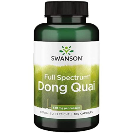 Swanson, Full Spectrum Dong Quai Root (Racine de Dong Quai), 530mg, 100 Capsules, Testé en Laboratoire, Sans Soja, Sans Gluten, Sans OGM