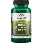 Swanson, Full Spectrum Triple Mushroom Complex (Complexe de Champignons Triple), Maitake Reishi Shiitake, 60 Capsules, Testé en Laboratoire, Sans Soja, Sans Gluten, Sans OGM