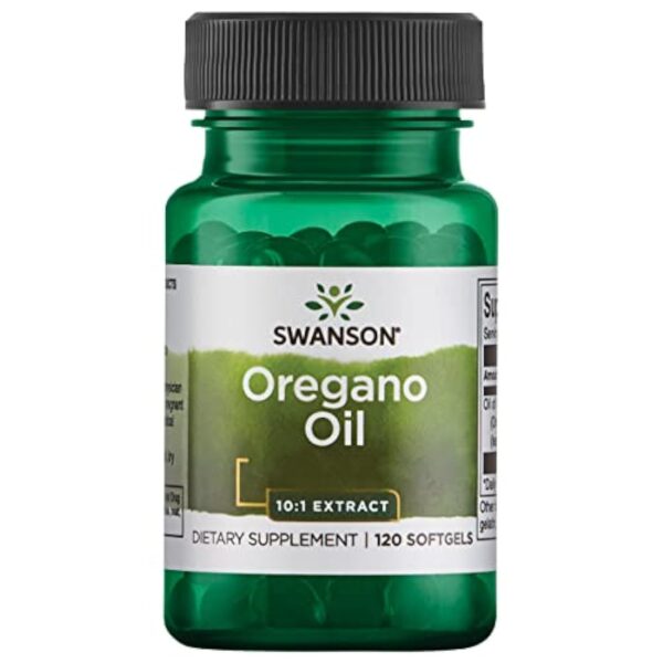Swanson, Oregano Oil (Huile d'Origan), Origanum Vulgare, 150mg, 120 Capsules molles, Hautement Dosé, Testé en Laboratoire, Sans Soja, Sans Gluten, Sans OGM – Image 2
