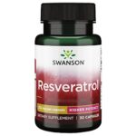 Swanson, Resveratrol, 250mg, 30 Capsules, Haute Dosé, Testé en Laboratoire, Sans Soja, Sans Gluten, Sans OGM