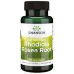 Swanson, Rhodiola Rosea Root (Extrait de Racine de Rose), 400mg, 100 Capsules, Hautement Dosé, Testé en Laboratoire, Sans Soja, Sans Gluten, Sans OGM